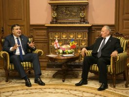 Președintele Nicolae Timofti a avut o întrevedere cu președintele Georgiei, Mikheil Saakashvili