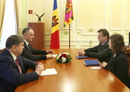 Игорь Додон встретился с главой Офиса Совета Европы в Молдове