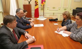  Igor Dodon a avut o întrevedere cu Dafina Gercheva, Coordonator Rezident al Organizației Națiunilor Unite (ONU) și reprezentant PNUD în Republica Moldova