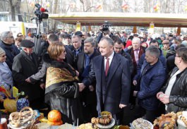 Președintele Republicii Moldova a vizitat expoziția organizată cu prilejul sărbătorii "Masleniţa"  