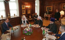 La Moscova Igor Dodon s-a întîlnit cu Patriarhul Moscovei şi al Întregii Rusii, Kiril