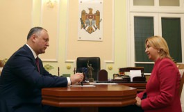 Президент Республики Молдова Игорь Додон провел встречу с Башканом Гагаузии Ириной Влах 