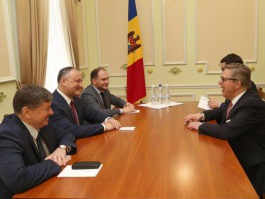 Igor Dodon, Președintele Republicii Moldova a avut o întrevedere cu Pirkka Tapiola, șeful Misiunii UE la Chișinău