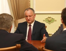 Президент Республики Молдова Игорь Додон провел встречу с главой Миссии ЕС в Кишиневе Пирккой Тапиола