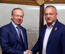 Igor Dodon a avut o întrevedere cu Andrei Nazarov, copreşedintele Asociaţiei „Delovaia Rossia”