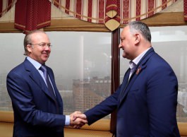 Igor Dodon a avut o întrevedere cu Andrei Nazarov, copreşedintele Asociaţiei „Delovaia Rossia”
