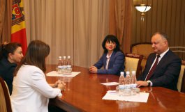 Игорь Додон встретился с парламентариями из Азербайджанской Республики Севиндж Фаталиева  и Садагат Валиева