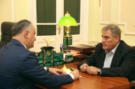 Președintele Republicii Moldova Igor Dodon a avut o întrevedere cu Președintele Uniunii Veteranilor Războiului din Afganistan, Mihail Mocan