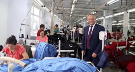 Șeful statului a vizitat întreprinderea de textile „Tricon”din Cahul  