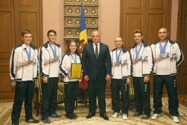 Igor Dodon a felicitat sportivii care au obținut rezultate remarcabile în cadrul a două Campionate Europene  