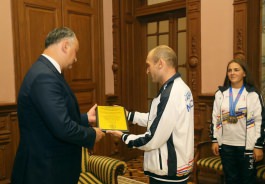 Игорь Додон поздравил спортсменов, добившихся высоких результатов на двух европейских чемпионатах  