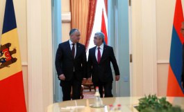 Președintele Moldovei Igor Dodon a avut o întrevedere cu Președintele Armeniei, Serzh Sargsyan