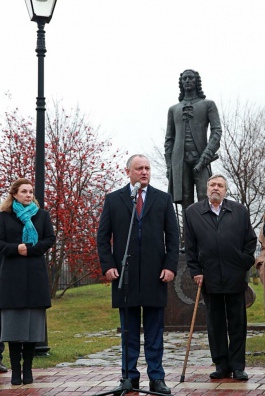 Președintele Republicii Moldova a participat la ceremonia de inaugurare a monumentului lui Dimitrie Cantemir