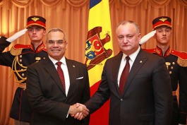 The President of the Republic of Moldova received the credentials of three approved ambassadors