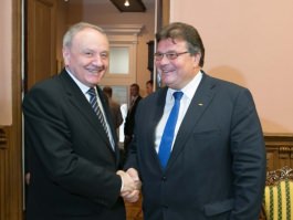 Николае Тимофти встретился с министром иностранных дел Литвы Линасом Линкявичусом