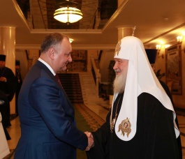 Президент Молдовы встретился со Святейшим Патриархом Московским и всея Руси Кириллом
