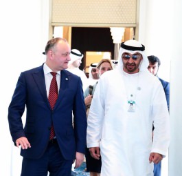 Igor Dodon a avut o întrevedere cu Mohammed bin Zayed Al Nahyan