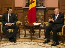President of the Republic of Moldova Nicolae Timofti met the President of the European Chess Union Silvio Danailov