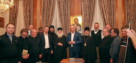 Президент Республики Молдова встретился с Игуменом Священной Великой Обители Ватопед Ефремом