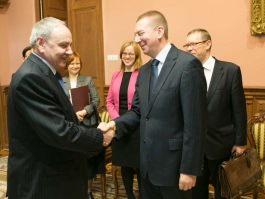 President Nicolae Timofti had a meeting with the Minister of Foreign Affairs of the Republic of Latvia Edgars Rinkēvičs