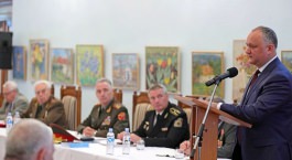 Șeful statului a participat la ședința Consiliului Republican al Uniunii Ofiţerilor din Republica Moldova