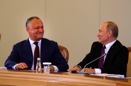 Президент Республики Молдова Игорь Додон провел встречу с президентом Российской Федерации Владимиром Путиным