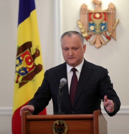 Игорь Додон провел пресс-конференцию, посвященную получению статуса наблюдателя Республики Молдова в рамках Евразийского экономического союза