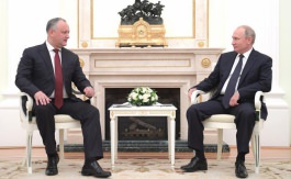 Igor Dodon a avut o întrevedere cu Vladimir Putin