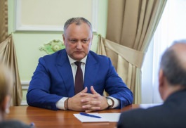 Președintele Republicii Moldova a avut o întrevedere cu Ambasadorul Extraordinar şi Plenipotenţiar al SUA în țara noastră