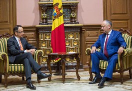 Президент Республики Молдова Игорь Додон провел встречу с новым главой Миссии ОБСЕ