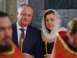 Igor și Galina Dodon au vizitat Mănăstirea „Adormirea Maicii Domnului” din satul Căpriana