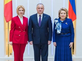 The Head of State of Moldova met with Valentina Matvienko
