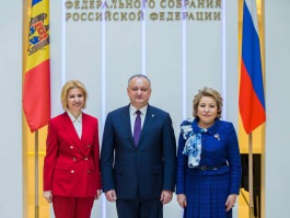 Președintele RM a avut o întrevedere cu Președintele Consiliului Federației, Valentina Matvienko