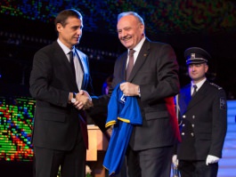 Președintele Republicii Moldova, Nicolae Timofti, a participat la Gala premiilor Federației Moldovenești de Fotbal