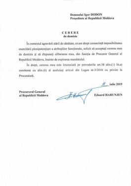 President Igor Dodon signed decree of General Prosecutor’s resignation