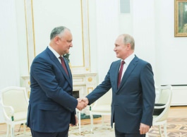 Președintele Republicii Moldova a avut o întrevedere cu Președintele Federației Ruse