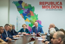 Igor Dodon a participat la ședința fracțiunii parlamentare a PSRM