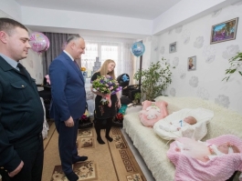 Șeful statului a vizitat familia Pelipețchii din municipiul Chișinău
