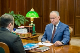 Șeful statului a avut o întrevedere cu Președintele Consiliului de Administrație al SA „Moldovagaz”