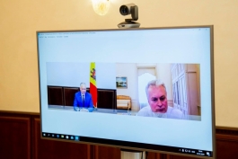 Președintele Republicii Moldova a avut o discuție online cu Președintele Republicii Lituania