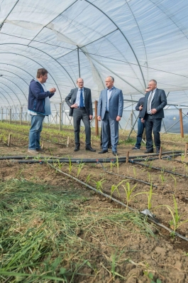 Igor Dodon s-a familiarizat cu activitatea a două întreprinderi agricole din raionul Rezina
