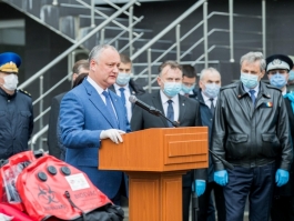 Președintele Republicii Moldova a participat la ceremonia de donare a unui prim lot din asistența umanitară acordată de România