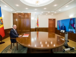 Președintele Republicii Moldova a avut o discuție online cu Președintele Republicii Azerbaidjan