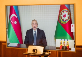 Președintele Republicii Moldova a avut o discuție online cu Președintele Republicii Azerbaidjan