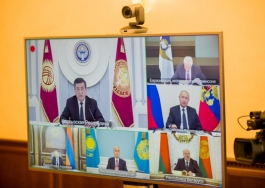 Președintele Igor Dodon a rostit un discurs în cadrul ședinței online a Consiliului Economic Suprem Eurasiatic 