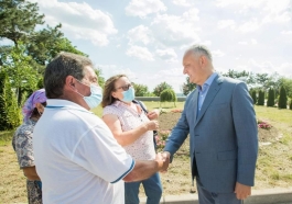 Președintele țării a vizitat satul Cocieri din raionul Dubăsari