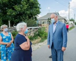Președintele țării a vizitat satul Cocieri din raionul Dubăsari