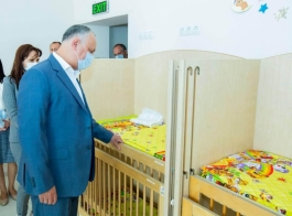 Președintele țării a vizitat grădinița „Lăstăraș” și Casa de cultură din satul Drăgușeni, raionul Strășeni