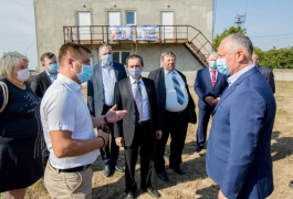 Президент Республики Молдова принял участие в приемке магистрального водопровода от реки Прут