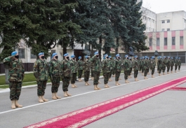 Președintele Republicii Moldova, Maia Sandu, a participat la ceremonia de detașare a contingentului Armatei Naționale în misiunea KFOR din Kosovo